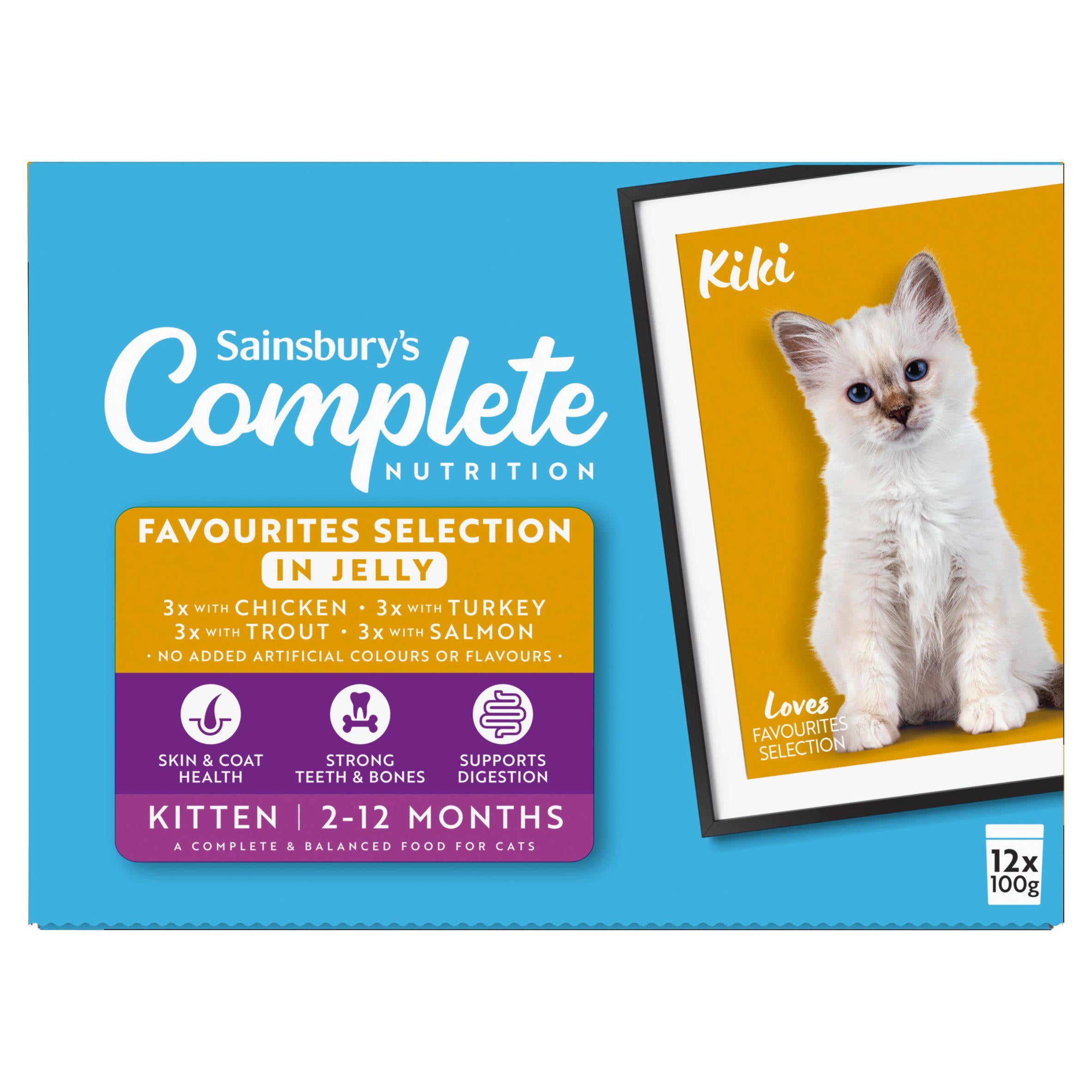 Sainsbury's kitten food selection in jelly 12x100g, UK version