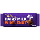 Cadbury Dairy Milk Whole Nut chocolate bar 180g, UK version