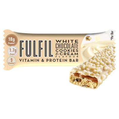 Sainsburys Fulfil White Chocolate Cookies & Cream Protein Bar 55g- Buy online at McGrocer