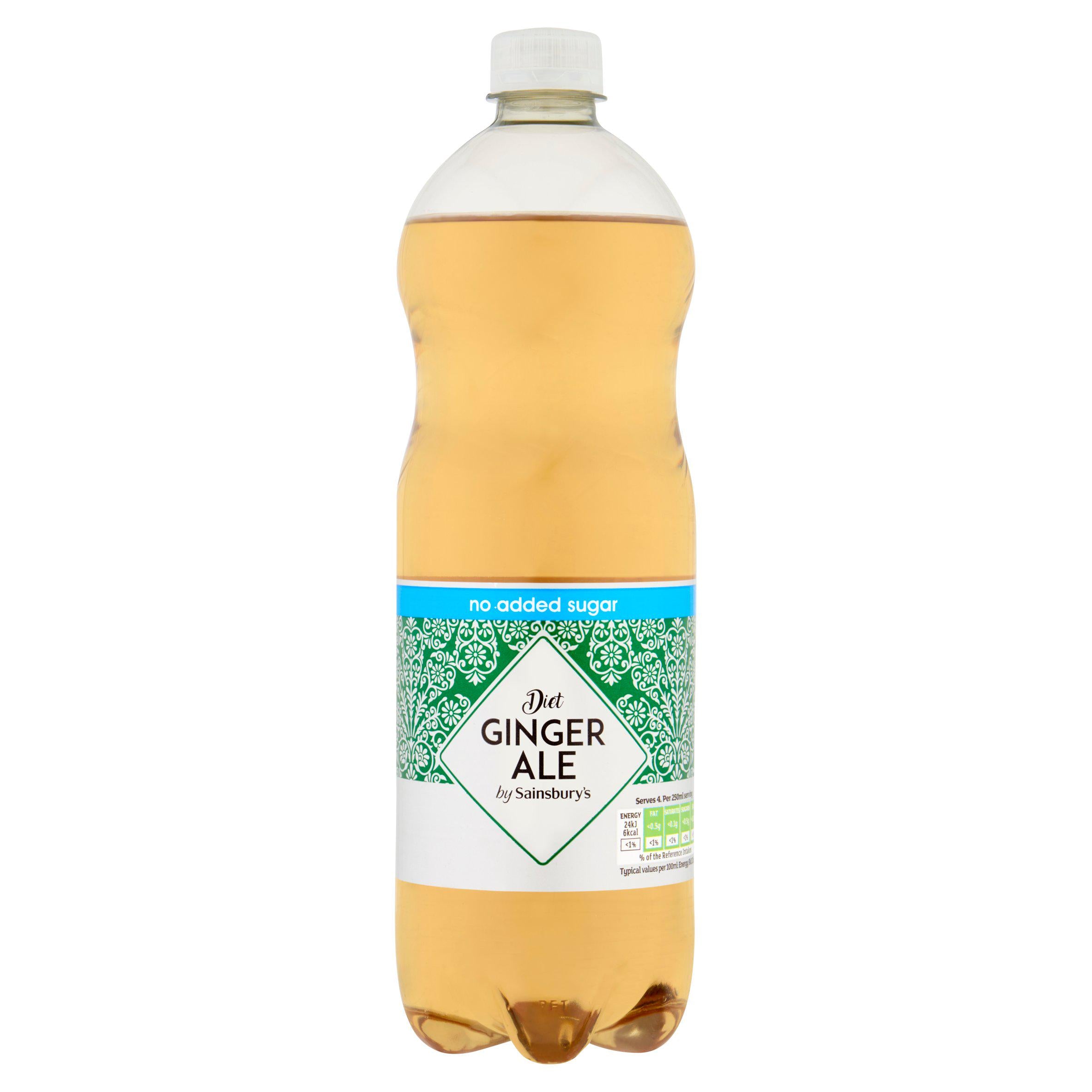 Sainsbury's Diet Ginger Ale 1L, imported from the UK