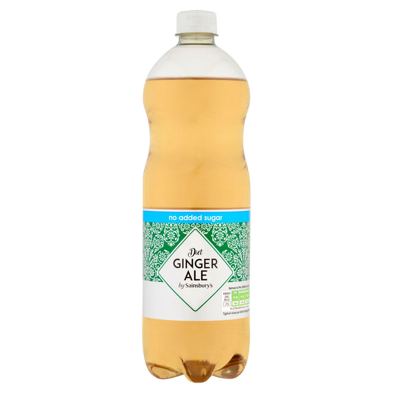 Sainsbury's Diet Ginger Ale 1L, imported from the UK