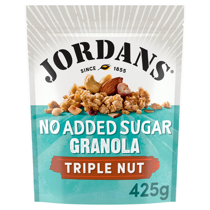 Jordans no added sugar triple nut granola 425g, imported from the UK