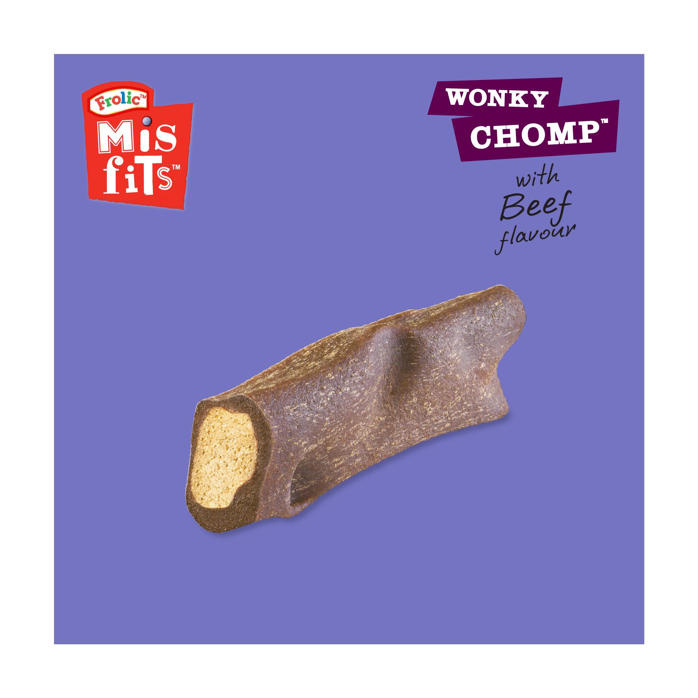 Misfits Wonky Chomp beef liver dog treats 170g, UK version