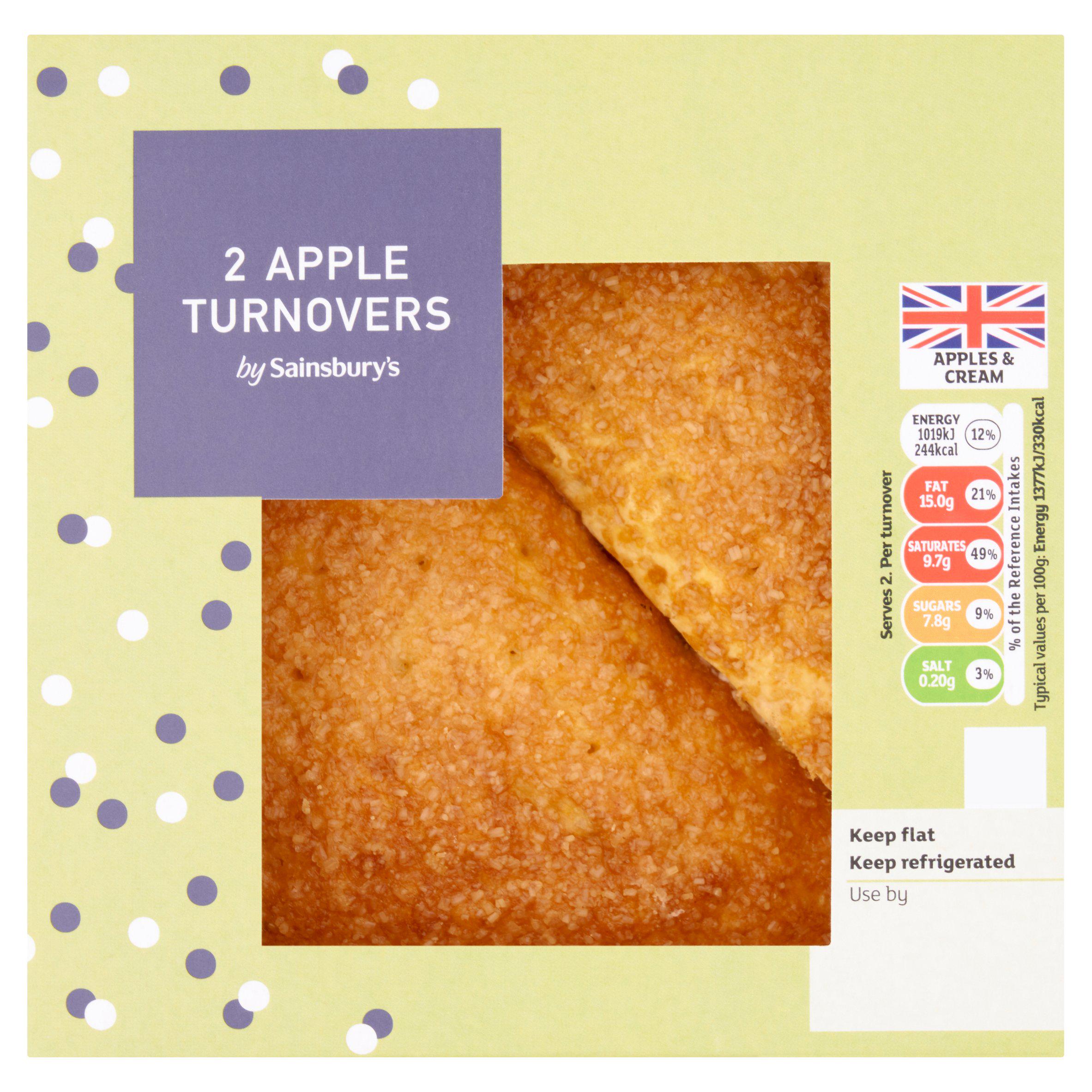 Sainsbury's Apple Turnovers 2x77g GOODS Sainsburys   