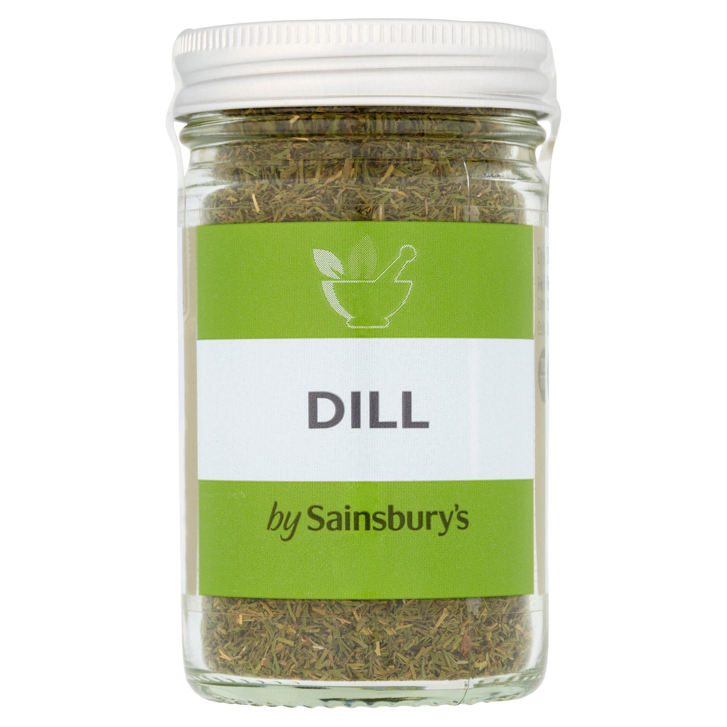 Sainsbury's Dried Dill Seasoning 13g Glass Jar (British brand)