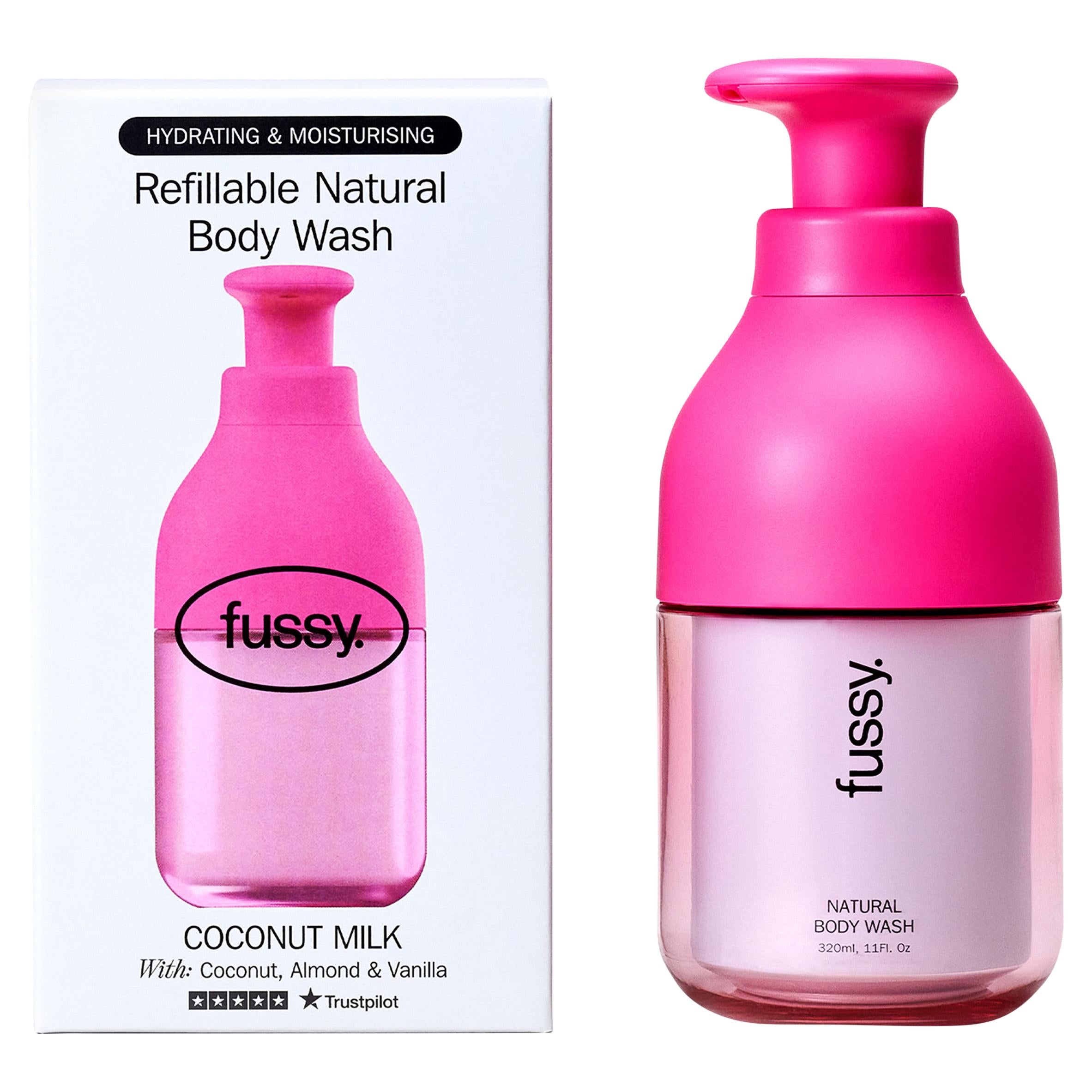 Fussy refillable coconut milk body wash 320ml, imported from the UK