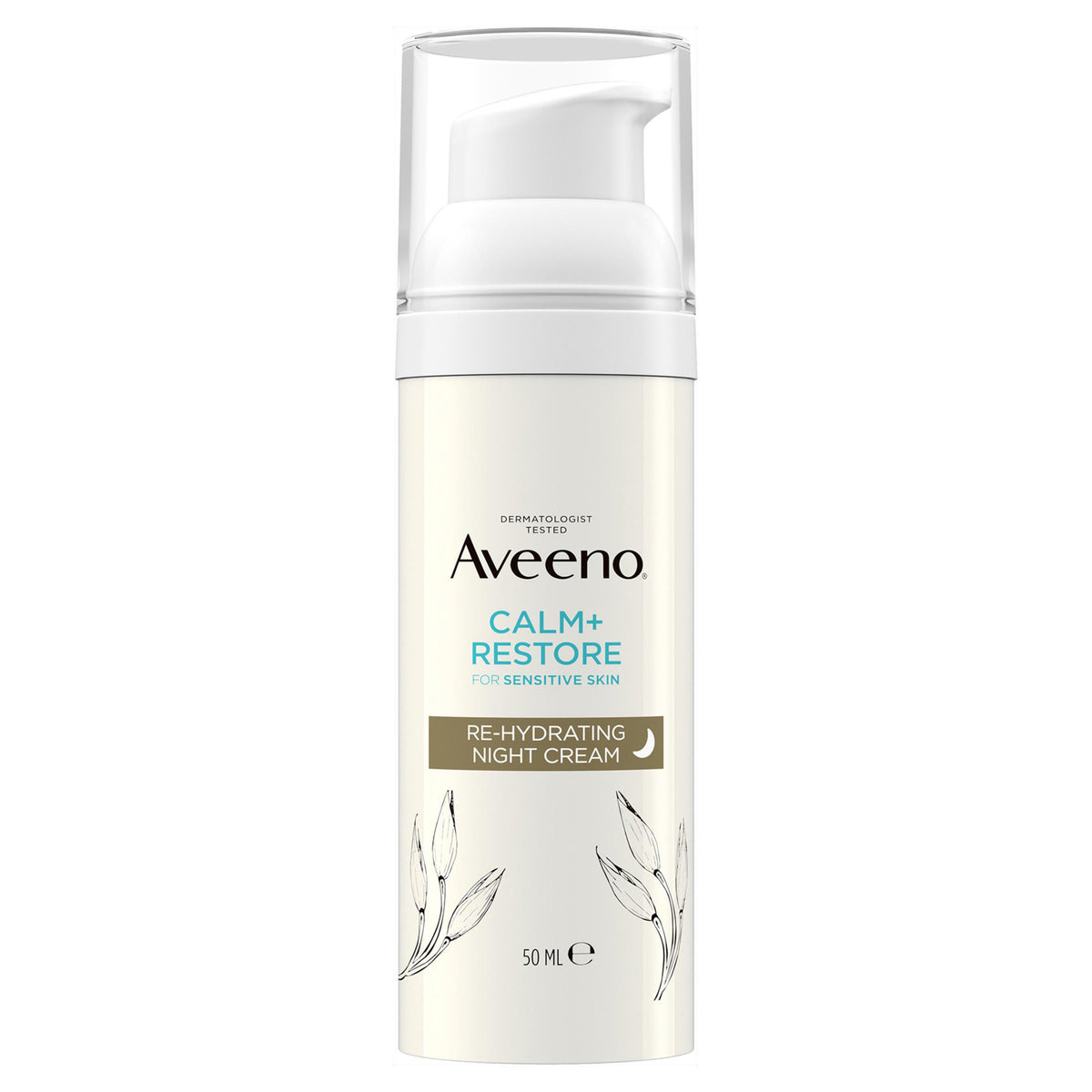 Aveeno Calm & Restore Night Face Cream 50ml, imported from the UK
