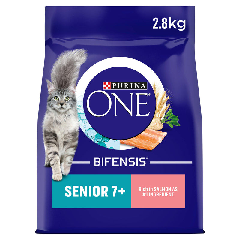 Purina One senior cat food salmon 2.8kg - British product