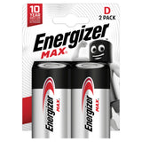 Energizer Max D alkaline batteries 2-pack - British product