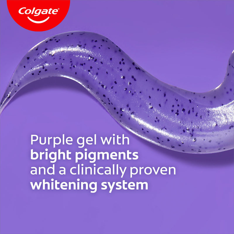 Colgate Advanced White Purple toothpaste 75ml, imported from the UK