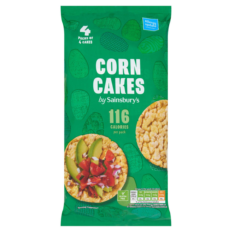 Sainsbury's salted corn cakes 4 x 30g, UK version