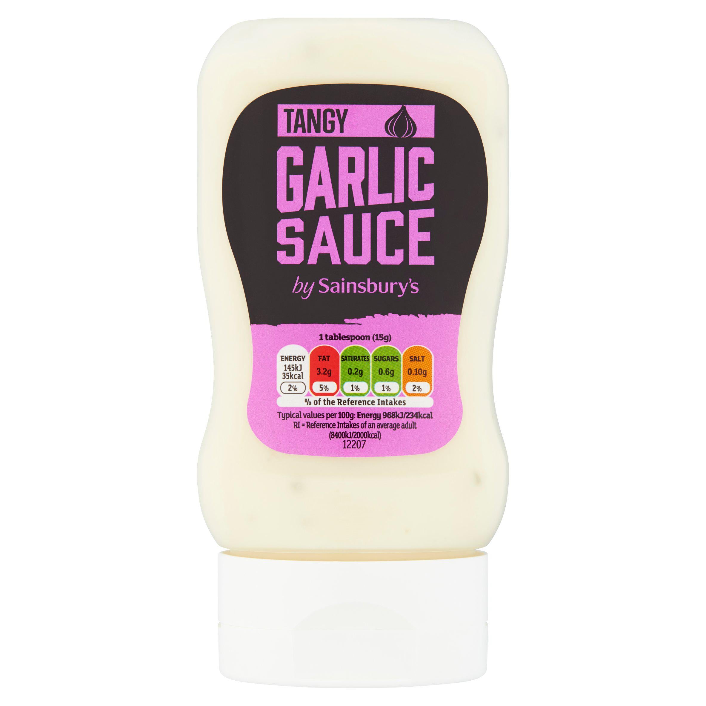 Sainsbury's creamy garlic sauce 285g, imported from the UK