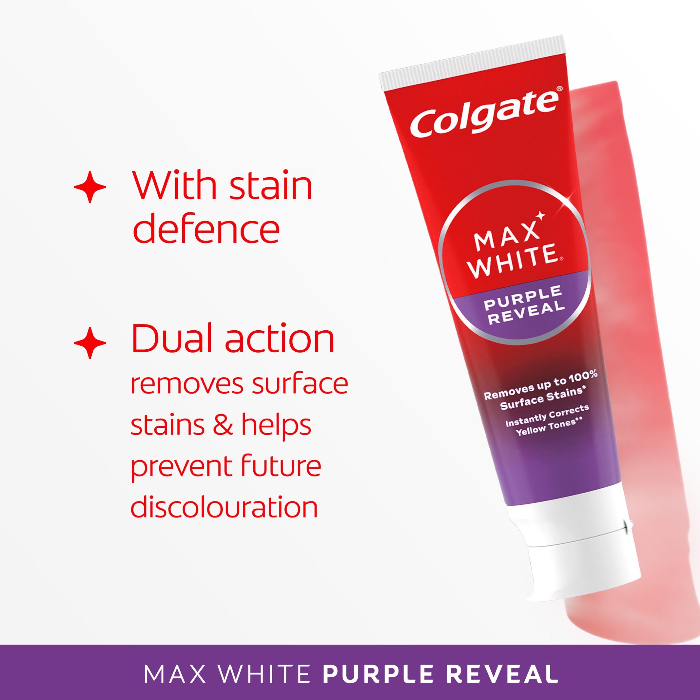 Colgate Purple Reveal toothpaste 125ml, UK version