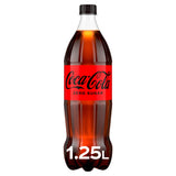 Coca-Cola Zero Sugar soft drink bottle 1.25L (British brand)