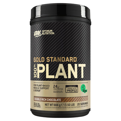 Sainsburys Optimum Nutrition Gold Standard 100% Plant Protein Powder Double Rich Chocolate Flavour 684g- Buy online at McGrocer