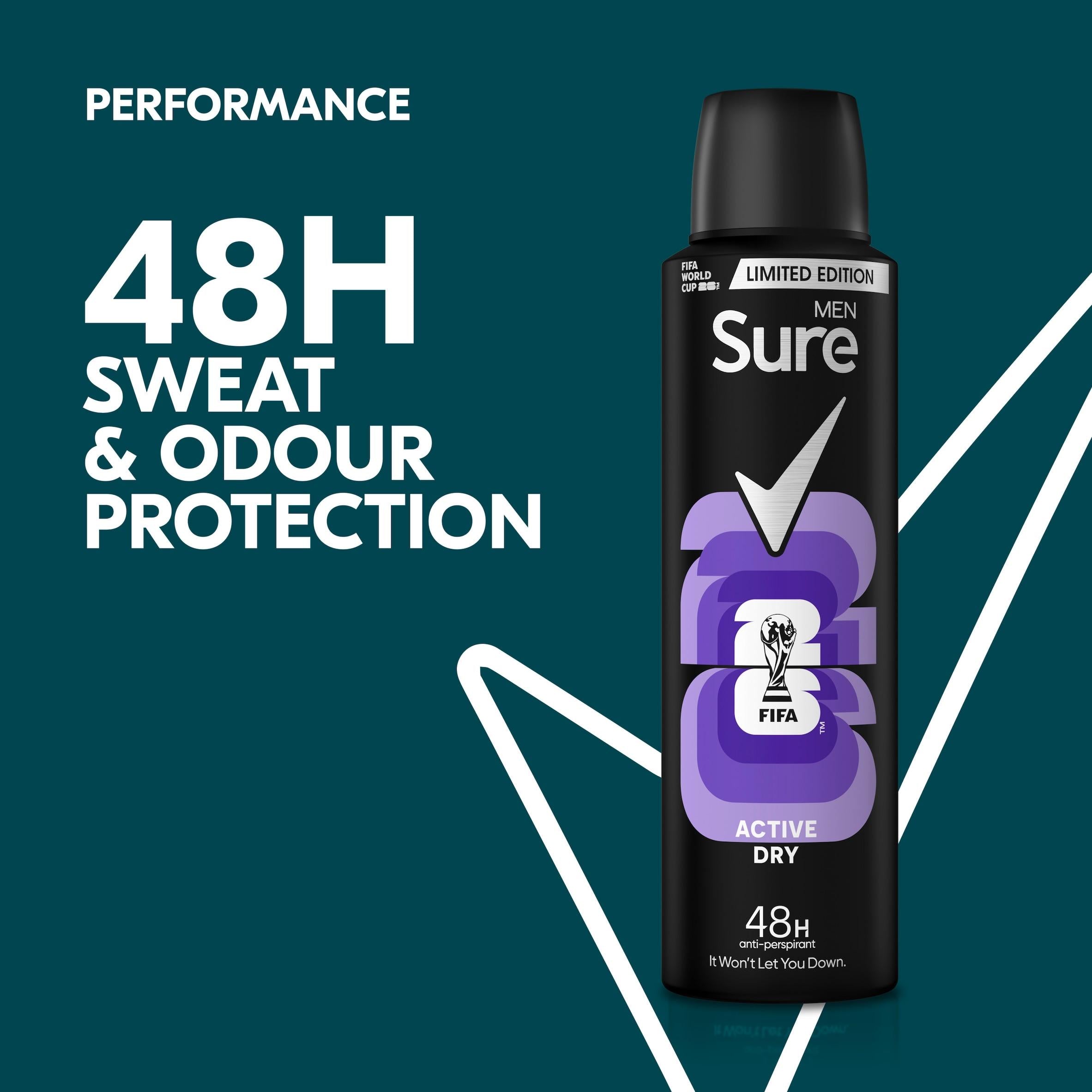Sure men antiperspirant deodorant aerosol 150ml, UK version