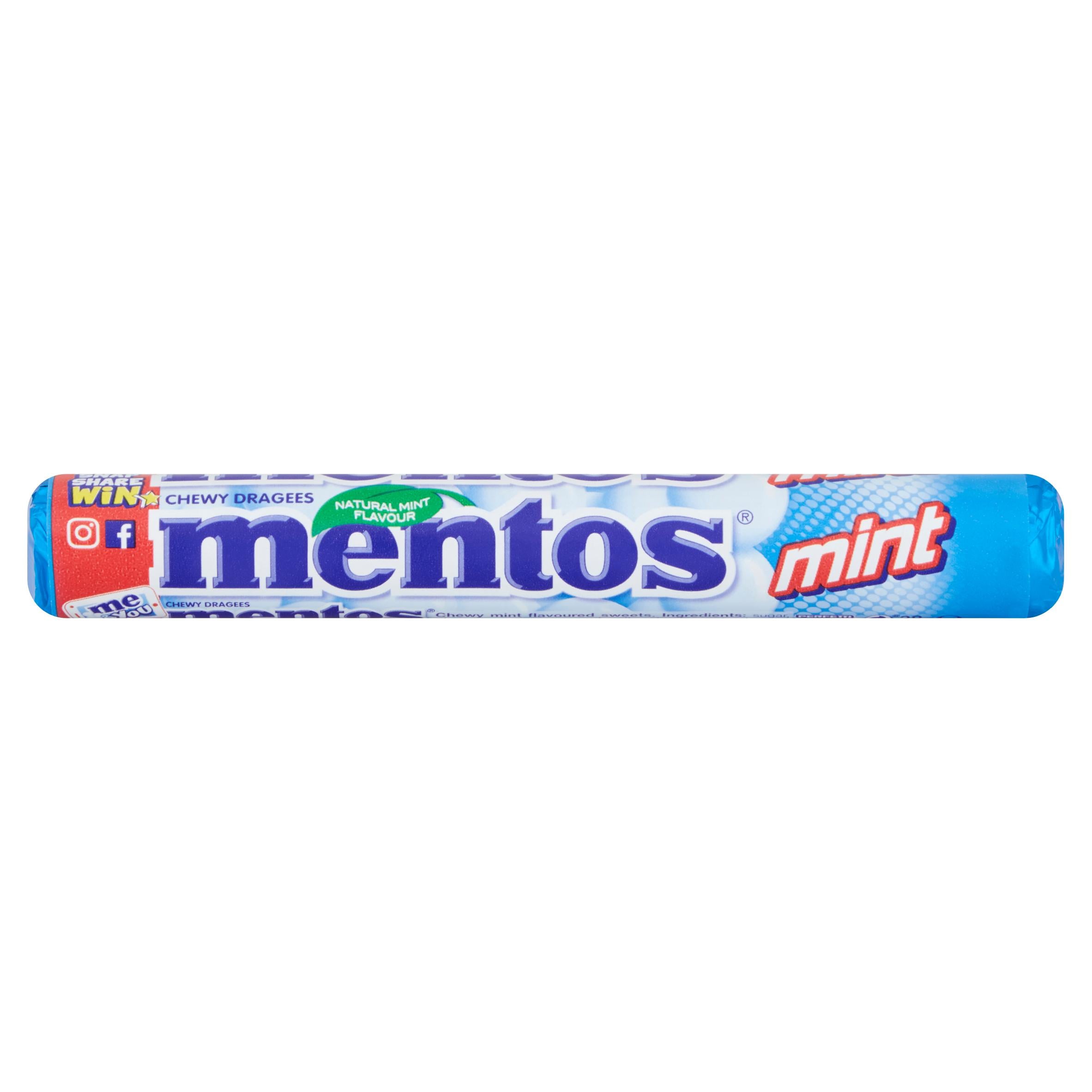 Mentos mint chewy dragees 38g - British product