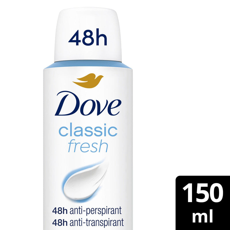 Dove classic antiperspirant deodorant spray 150ml - British product
