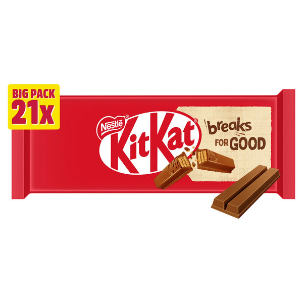 KitKat 2 Finger Milk Chocolate Biscuit Bar Multipack x21 434.7g