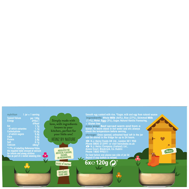 Heinz egg custard baby food 120g, UK version