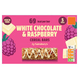 Sainsbury's raspberry and white chocolate cereal bars 95g, imported from the UK