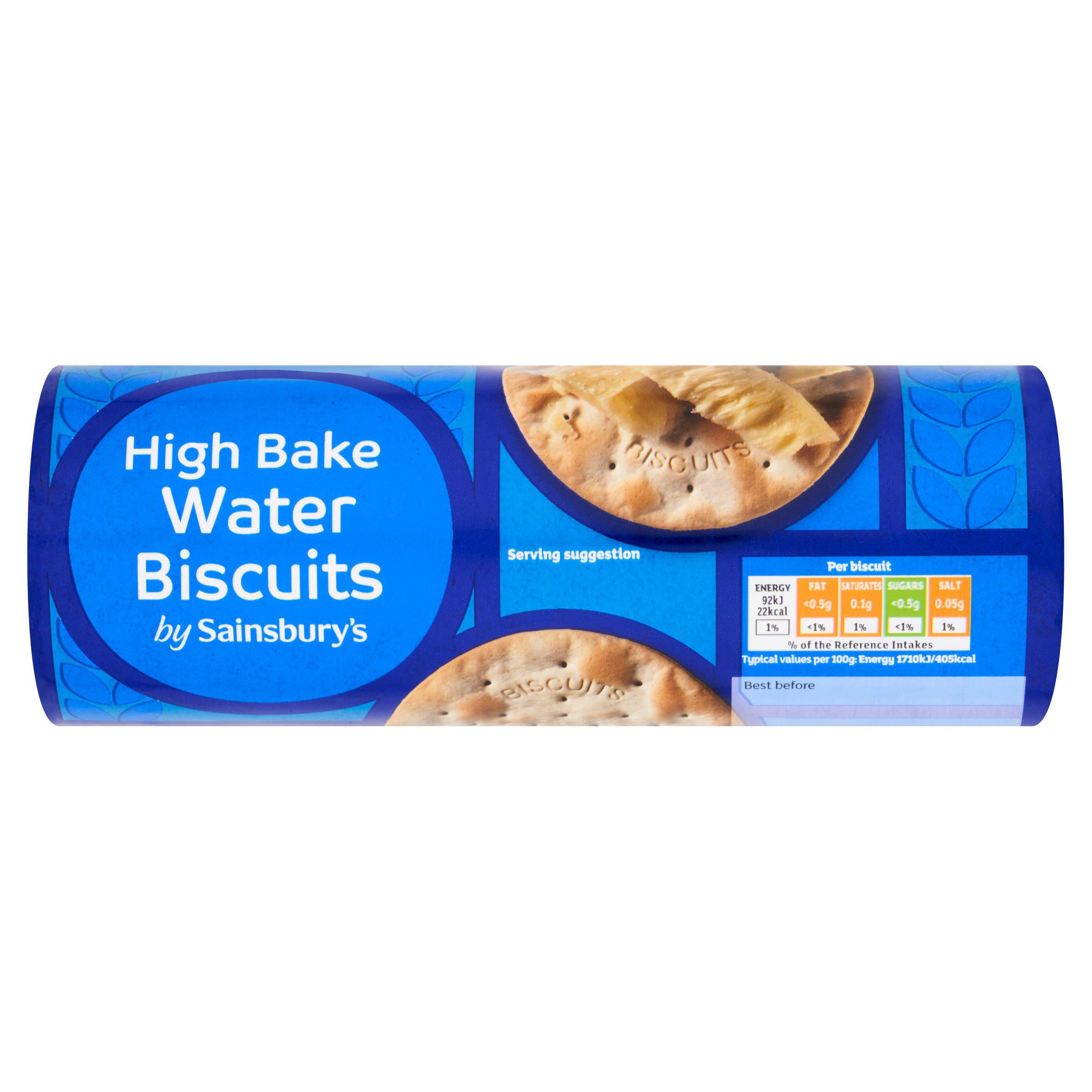 Sainsbury's water biscuits high bake 200g (British brand)
