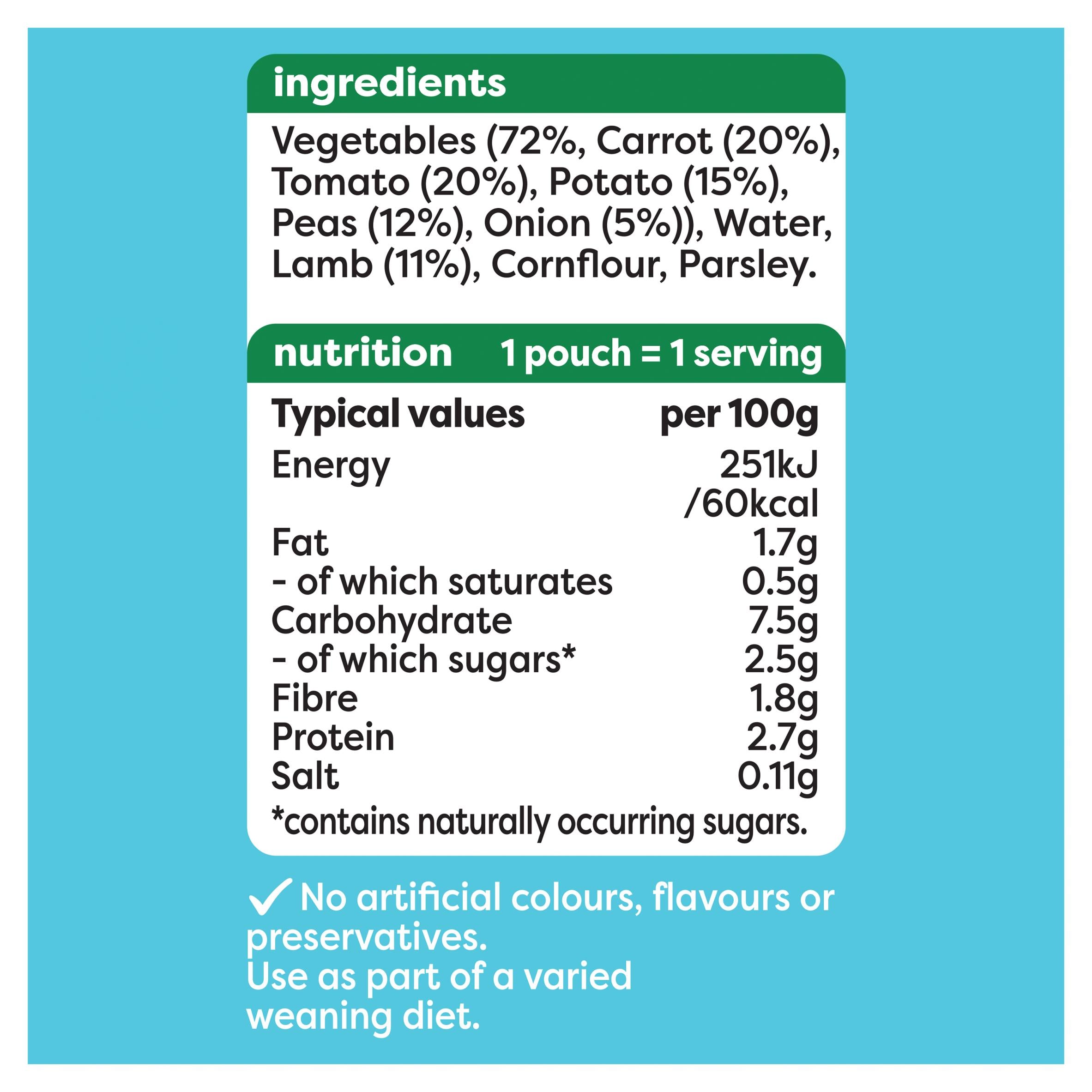 Heinz Lamb Hot Pot baby food pouch 130g (British brand)