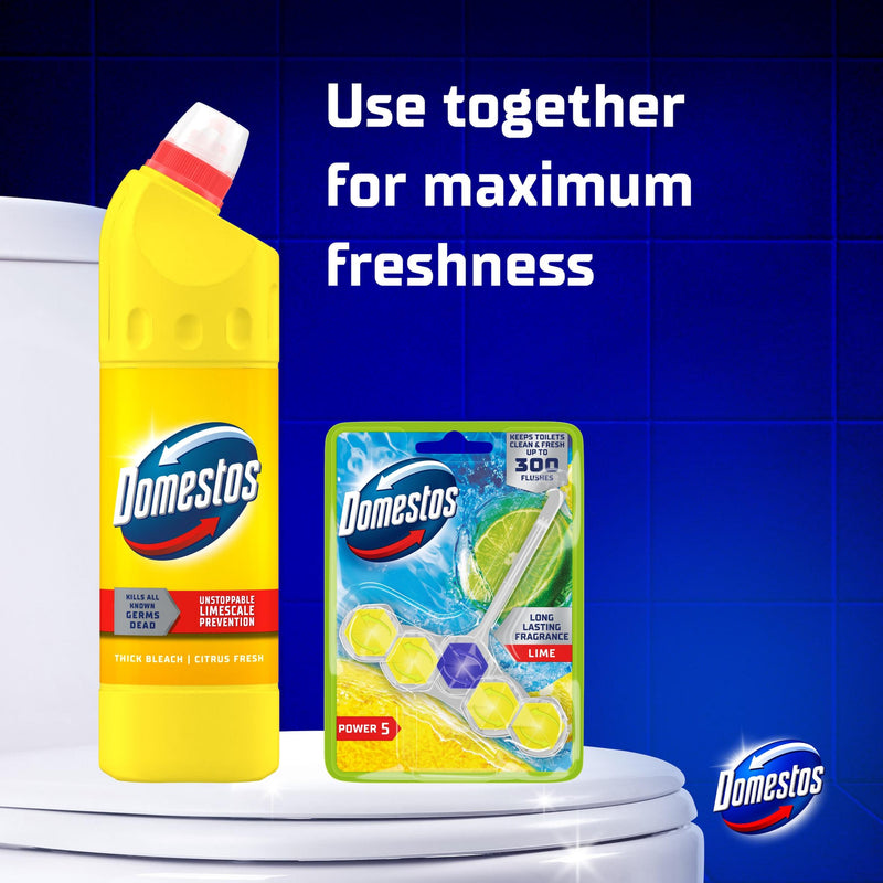 Domestos thick bleach Citrus Fresh 750ml, imported from the UK
