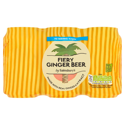 Sainsburys Sainsbury's Diet Ginger Beer Soft Drink 6x330ml- Buy online at McGrocer