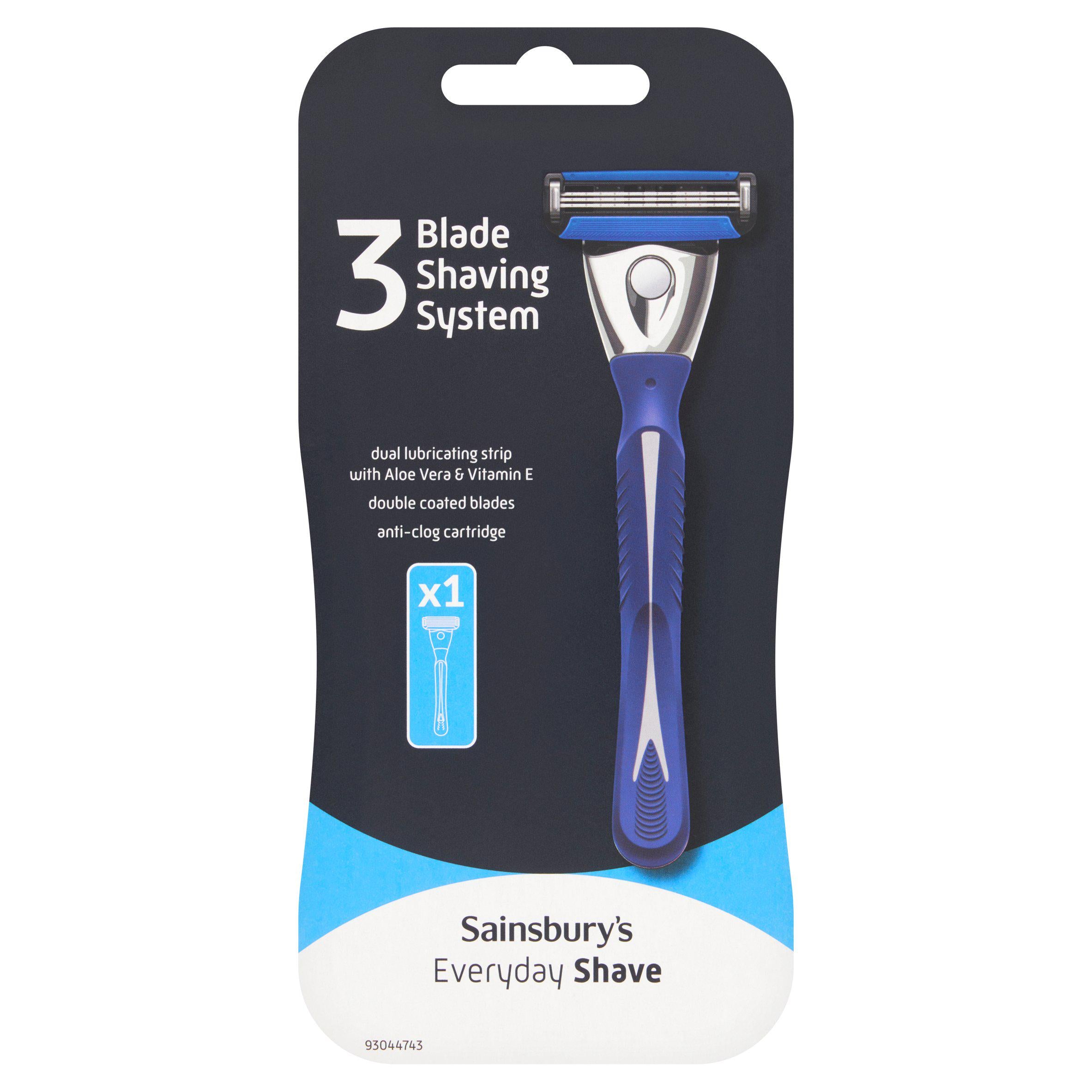 Sainsbury's Everyday 3 Blade Razor with refill cartridge, UK version
