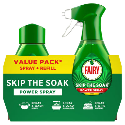 Sainsburys Fairy Skip the Soak Dish Power Spray Lemon 1000ml- Buy online at McGrocer