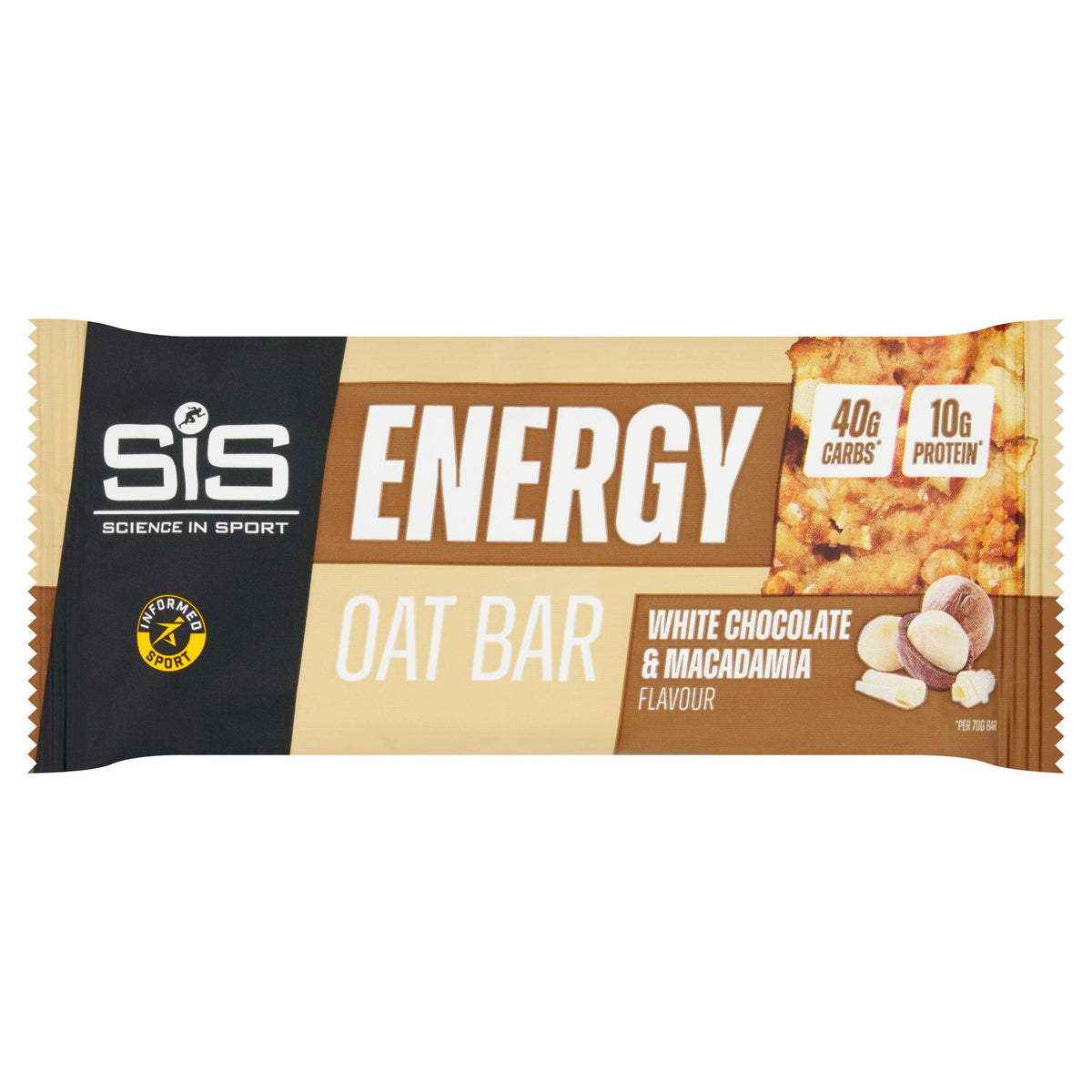 Science in Sport white chocolate macadamia oat bar 70g (British brand)