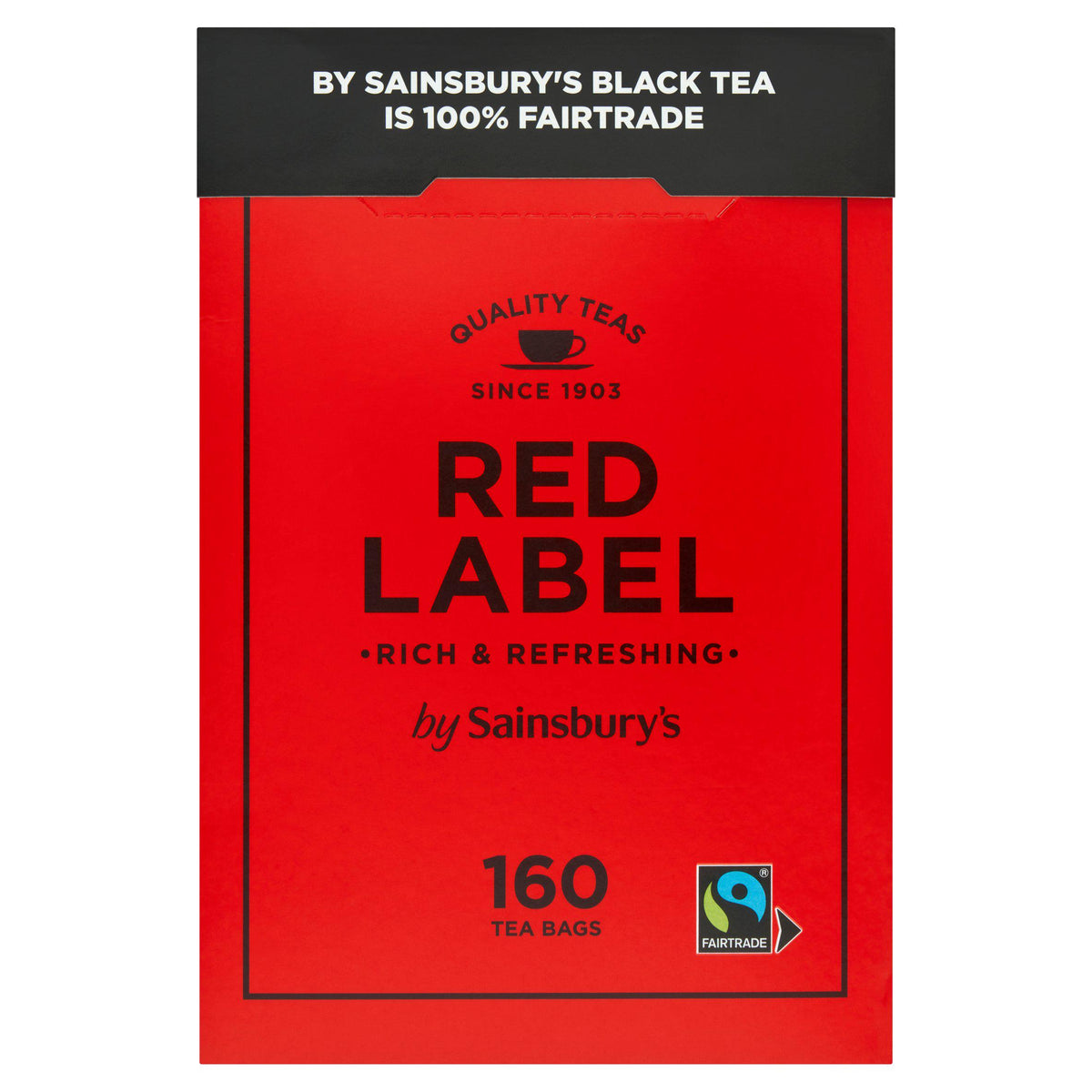 Sainsbury's Red Label Fairtrade tea bags 160 pack 500g, UK version