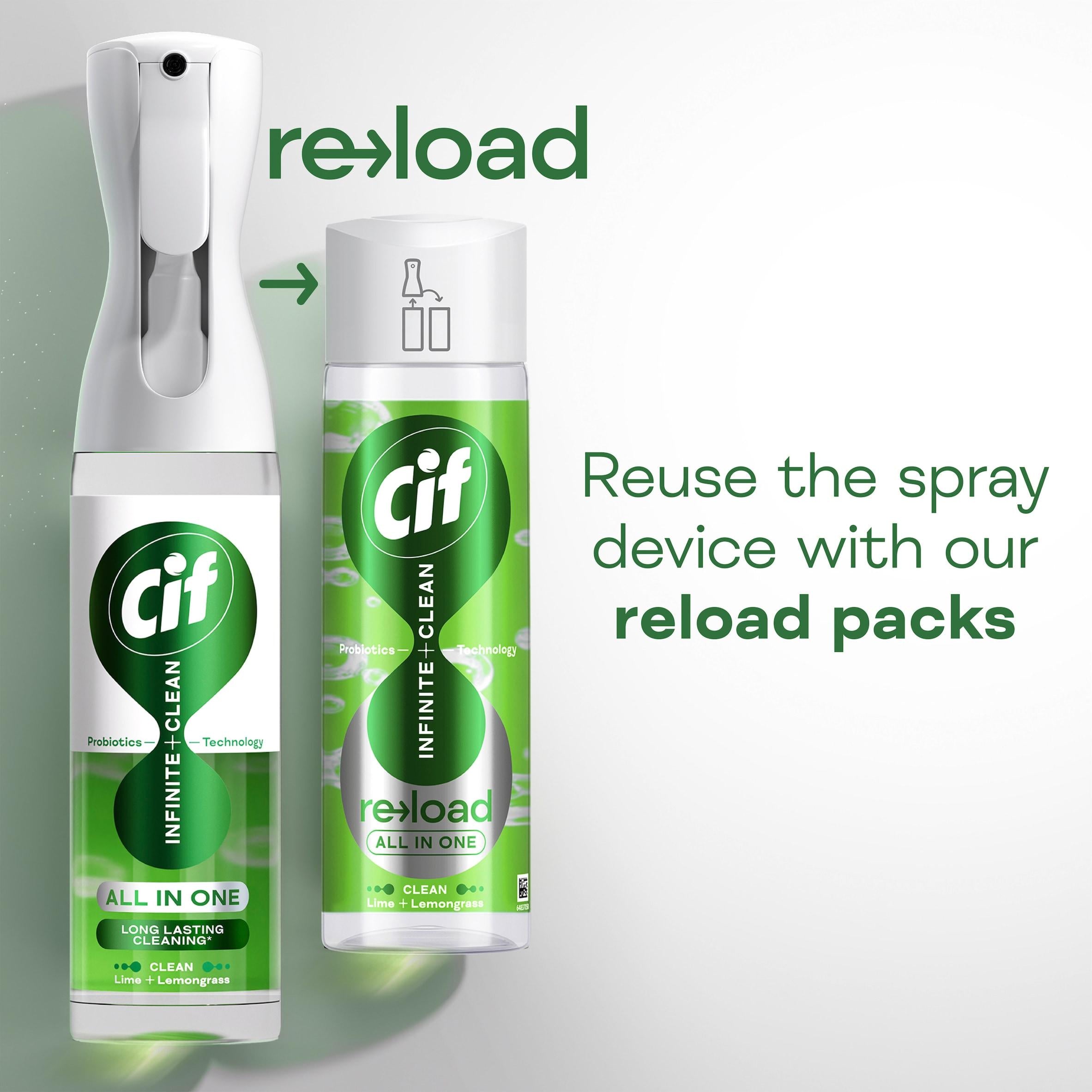 Cif Infinite Clean cleaner reload lime and lemongrass 280ml - British product