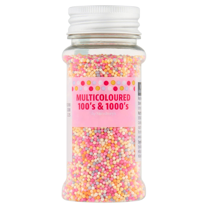 Sainsbury's 100s & 1000s cake sprinkles 80g, imported from the UK