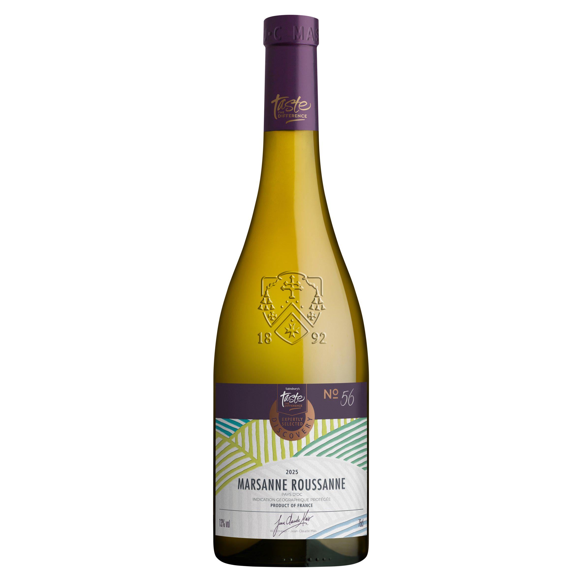 Sainsbury's Marsanne Roussanne white wine 75cl, imported from the UK