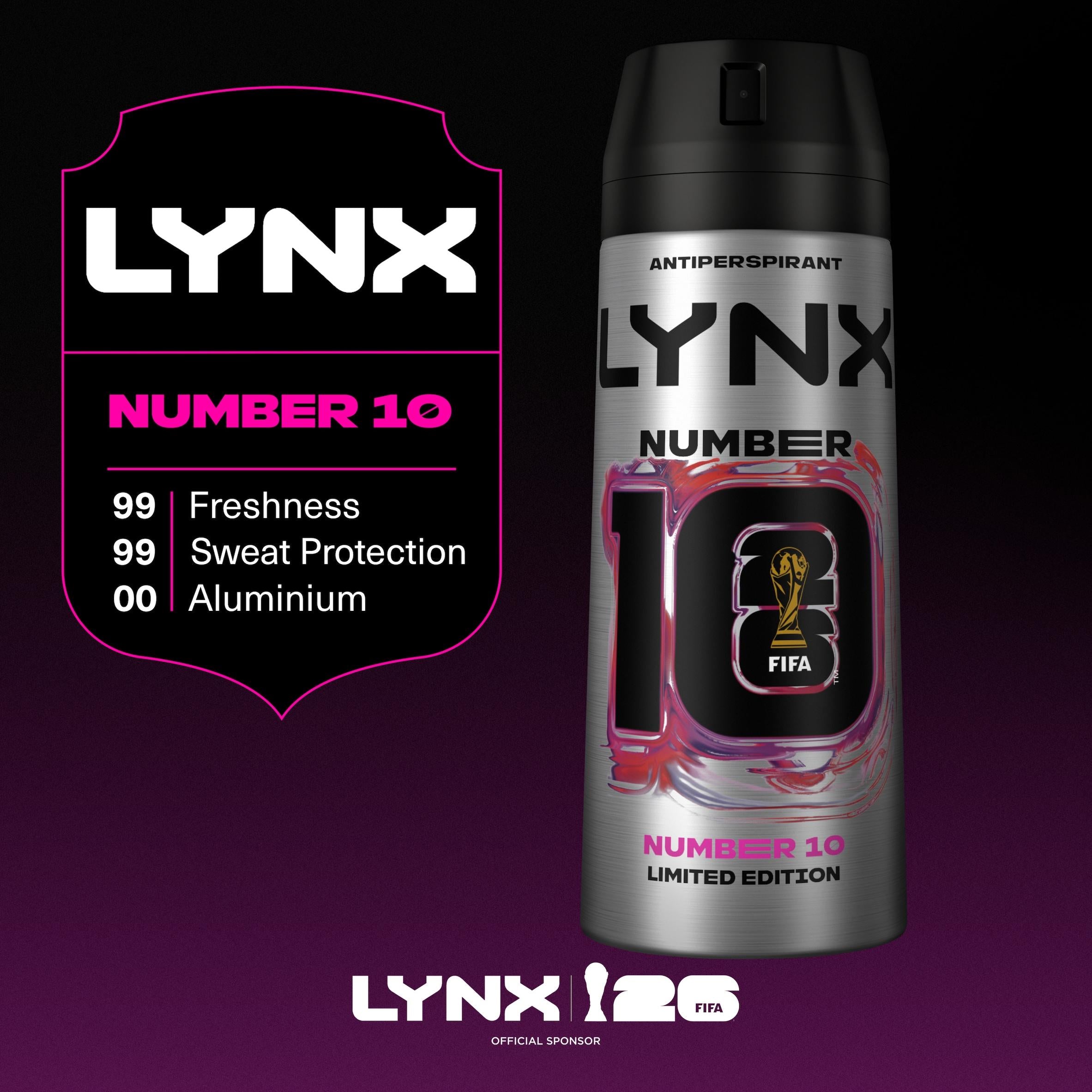 Lynx Number 10 antiperspirant 150ml FIFA edition - British product