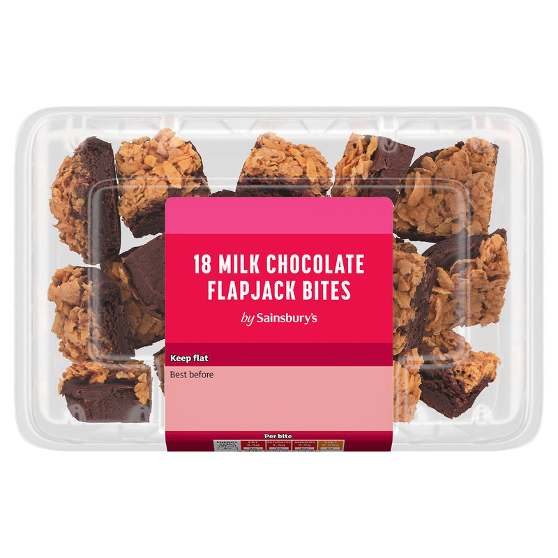 Sainsbury's milk chocolate flapjack mini bites 216g - British product