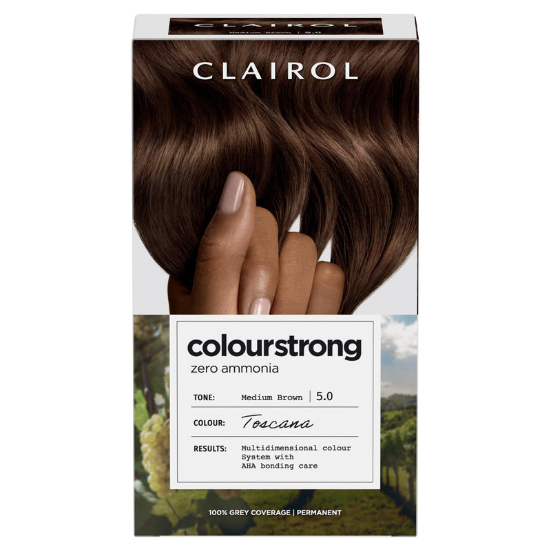 Clairol Colour Strong permanent hair dye Medium Brown 5.0 (British brand)