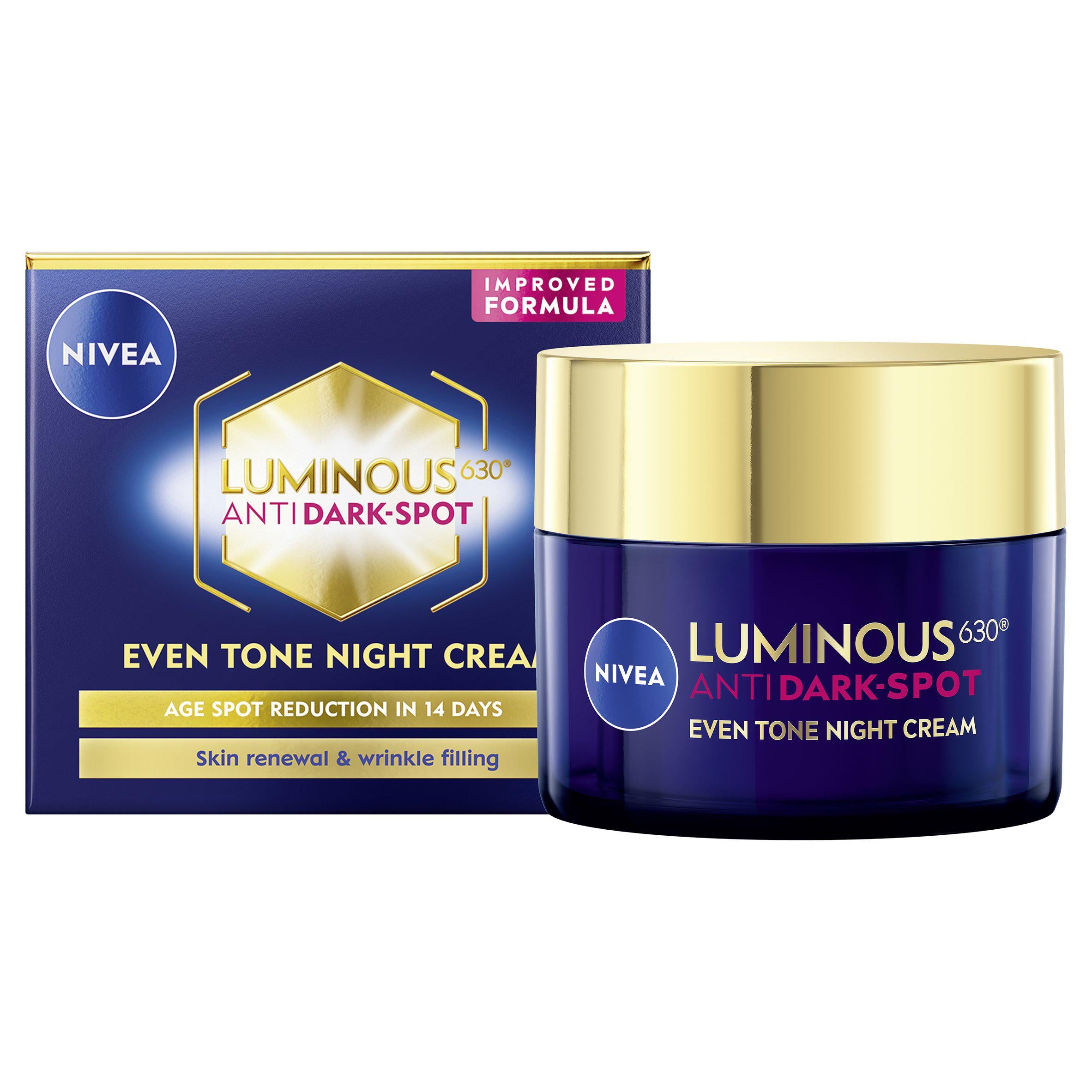 Nivea Cellular Luminous 630 anti dark spot night cream 50ml, imported from the UK