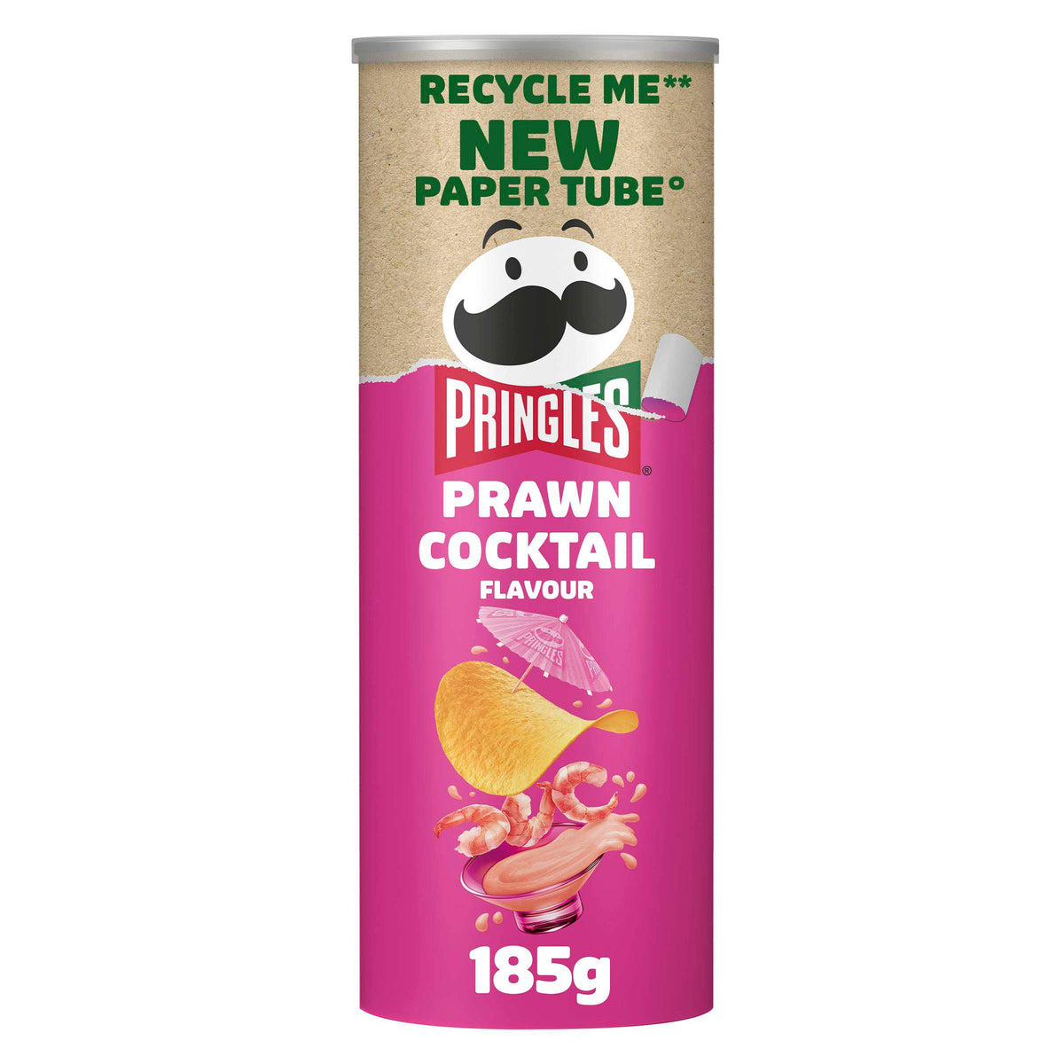 Pringles prawn cocktail flavour sharing crisps 185g, imported from the UK