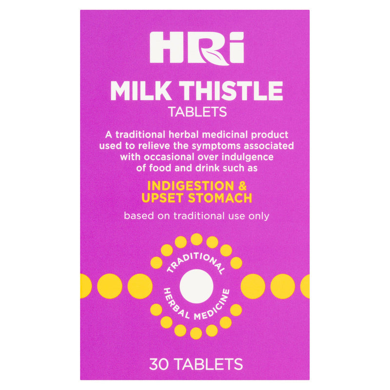 HRI Milk Thistle Tablets Standardised Fruit Extract 300mg Tablets x30