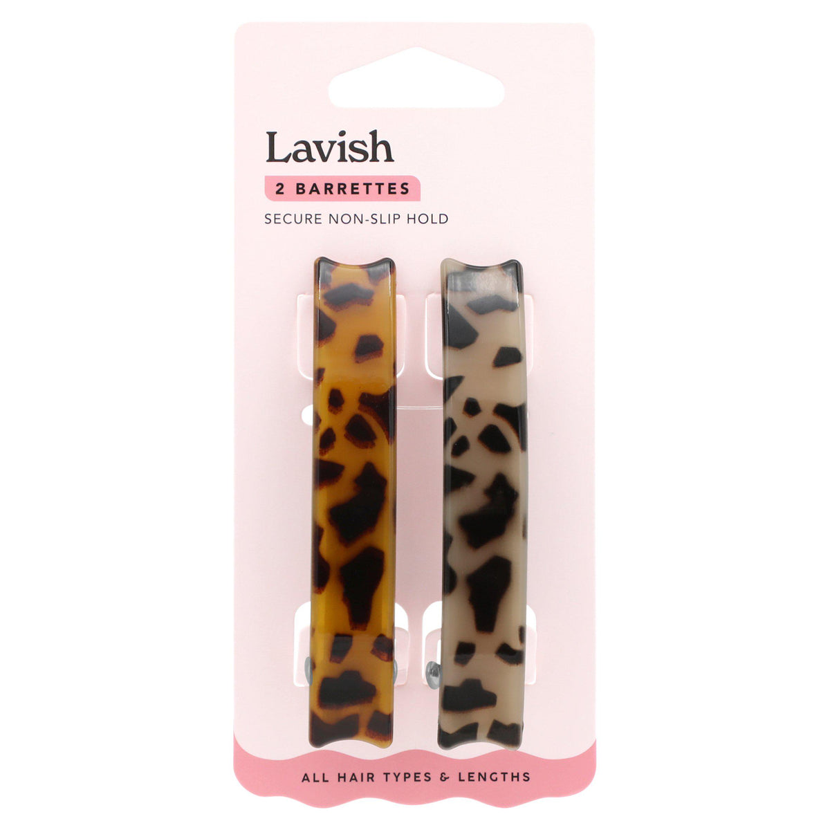 Lavish barrettes x2 hair clips for all hair types, UK version