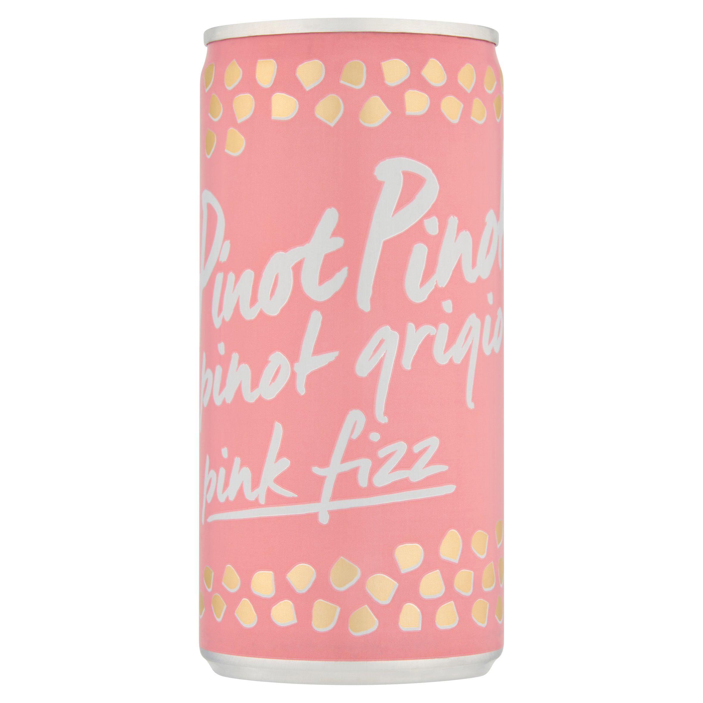 PinotPinot pink fizz rosé wine can 20cl - British product