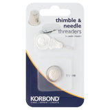 Korbond thimble & needle threaders 3x size 10, UK version