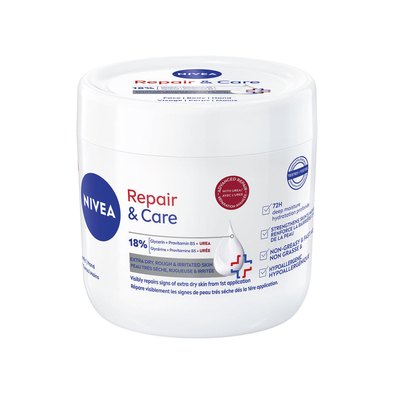 Nivea Repair Care moisturiser 400ml, imported from the UK