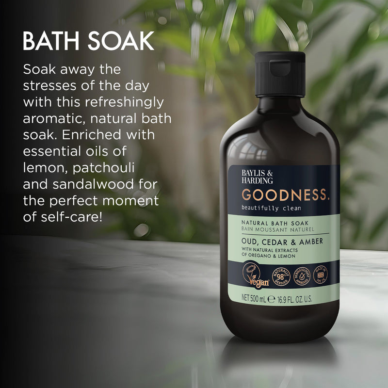 Baylis & Harding bath soak Oud Cedar & Amber 500ml - British product