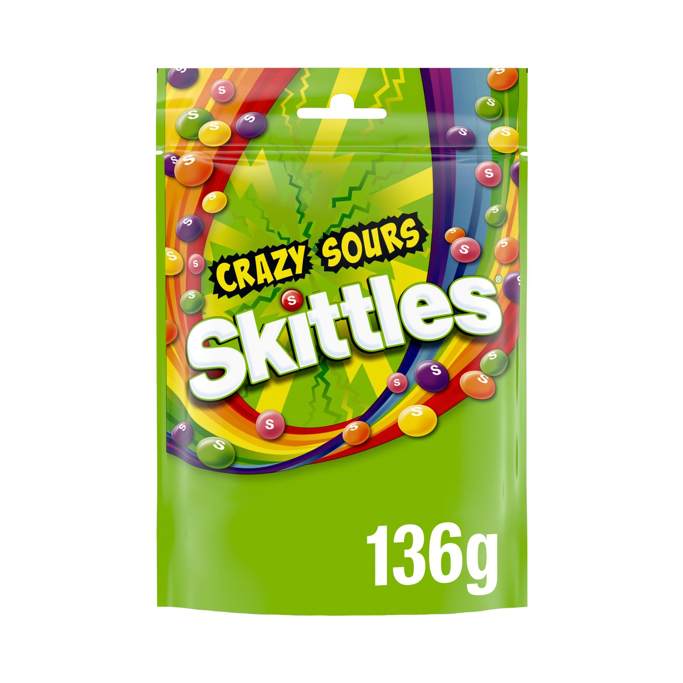 Skittles vegan sour fruity sweets 136g (British brand)