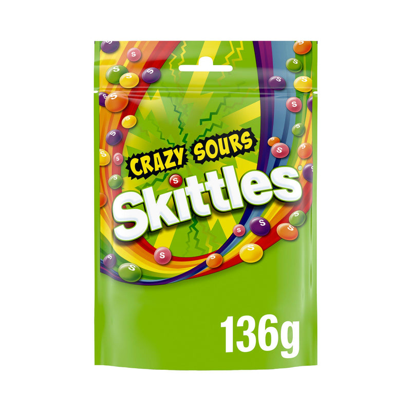 Skittles vegan sour fruity sweets 136g (British brand)