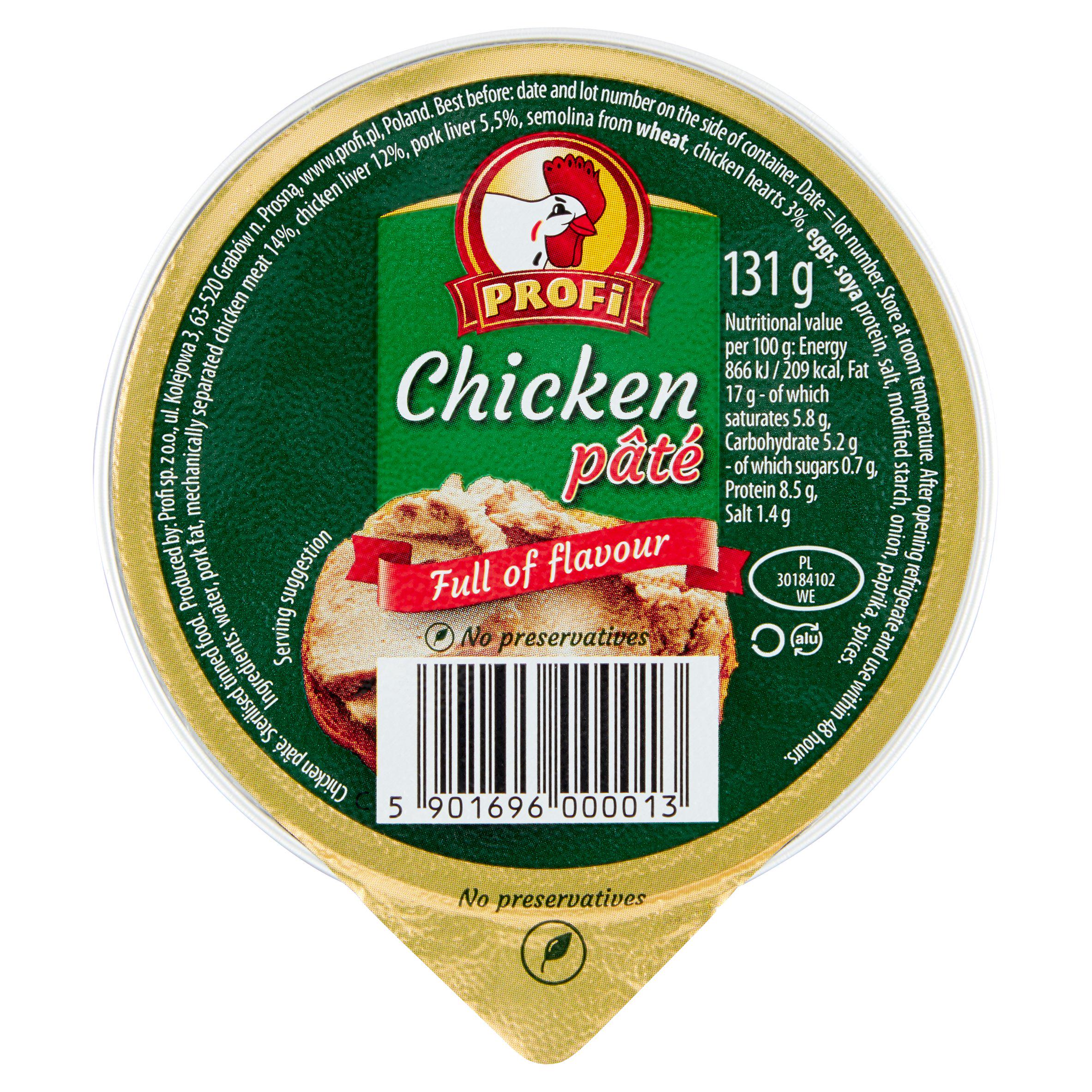 Profi poultry pate 131g, imported from the UK